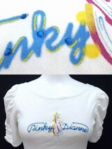 Pinky&Dianne ピンキー＆ダイアン Jeans ロゴプリント 半袖Tシャツ 38 白_画像3