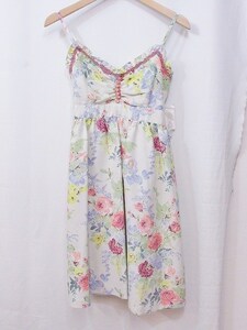 L'EST ROSE L'Est Rose Cami One-piece floral print shoulder cord adjustment possible MT ivory × multi 