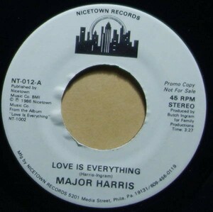 Boogie/Soul◆白プロモ◆Major Harris - Love is Everything / I Want Your Love◆マイナーレーベル◆7inch/7インチ/試聴/超音波洗浄