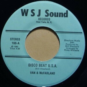 Disco/Funk◆美盤◆マイナーレーベル◆Van & McFarland - Disco Beat U.S.A. / Groovy Romance◆7inch/7インチ/試聴/超音波洗浄