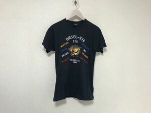 本物ディーゼルDIESELコットンタイガープリント半袖Tシャツメンズストリートビジネススーツサーフスケーター紺ネイビー