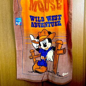 ★ディズニー　Disney　ミッキーマウス　WILD WEST ADVENTURE バスタオル　タグ付　新品　未使用　　　　　　　