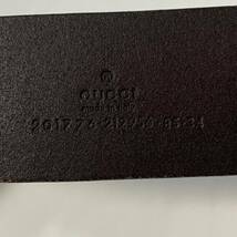 1円●上美品●GUCCI グッチ ベルト シマレザー GG メンズ フォーマル ブラウン 仕事 通勤 ブランド マーモント 高級 ビジネス BELT_画像9