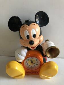 ⑦◆Disney ディズニー◆Disney Time ミッキーマウス おしゃべり目覚まし時計 FD412A 置時計 インテリア ミッキー 動作品