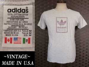 80s ビンテージ adidas アディダス 国旗タグ USAアメリカ製 ロゴT VINTAGE 