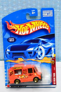 未開封　マテル　ホットウィール（HotWheels)　2002年 　ICE CREAM TRUCK　3/4　#057　ミニカー