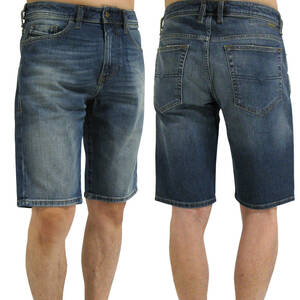 新品 直輸入 DIESEL ディーゼル スリムフィット ノーダメージ ストレッチ デニム ハーフパンツ W30インチ THOSHORT 00SD3U 089AR