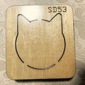 レザークラフト&ダイカットマシン両用 オリジナル猫顔抜き型 大