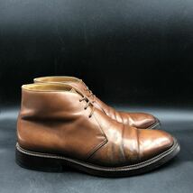 EE56 CROCKETT&JONES Paul Smith 別注 クロケット＆ジョーンズ ポールスミス レザー チャッカブーツ メンズ UK8 E 26.5cm相当 ブラウン 茶_画像5