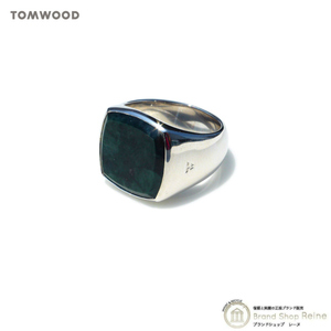 トムウッド （TOM WOOD） クッションリング GREEN MARBLE シルバー 925 指輪 #54 14号 R74HQGMB01S925（新品）