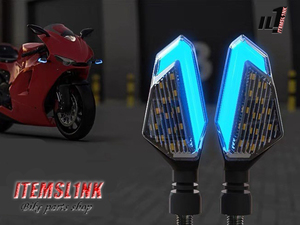 送料安！LK5-21BL LED ウインカー ポジション付 DUCATI ドゥカティ スクランブラー/400/1100 ディアベル Diavel 1260 汎用