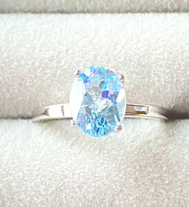  new goods blue topaz topaz yellow sphere 925 silver ring ring gem 11 month birthstone natural stone Vintage large grain 