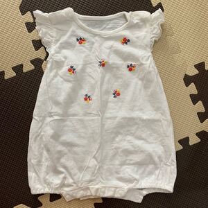 ショートオール 半袖ロンパース 女の子 綿100%