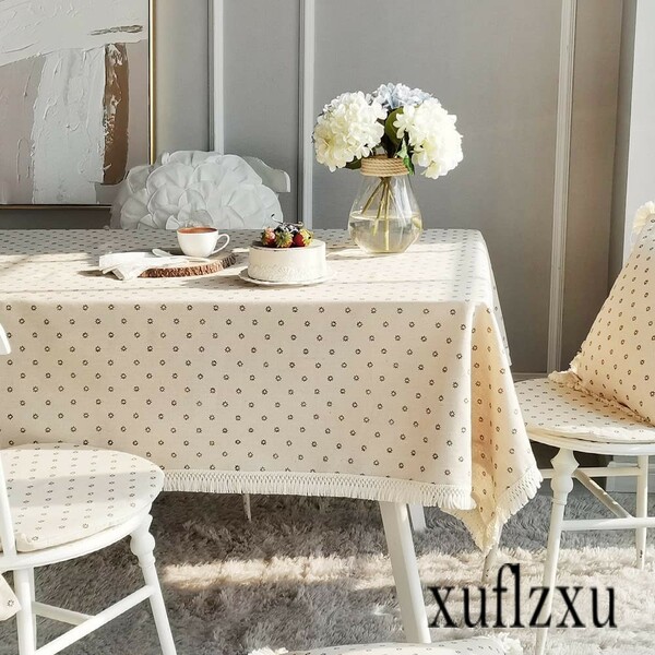 テーブルクロス テーブルランナー140×140 綿とリネンのテーブルクロス ファッションテーブルマット 綿とリネン 通気性