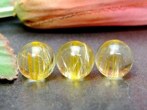 天然石 パワーストーン　　55671　　1粒売り 11mm 5A タイチンルチルクォーツ 針水晶 送料無料