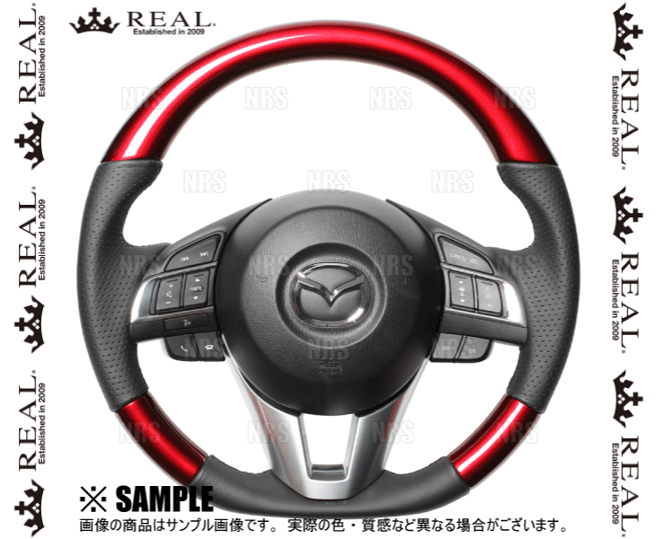 REAL レアル オリジナル (パールレッド/ブラックユーロステッチ) アクセラ BM5FP/BM5AP/BM2FP 2013/11～2016/7 (MZA-RDW-BK