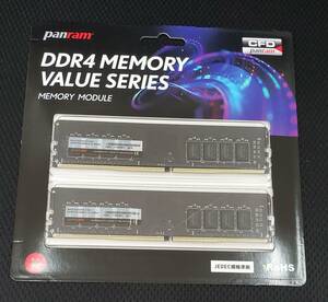 373 新品 CFD Panram DDR4-3200 (PC4-25600 CL22) デスクトップ用メモリ 288pin DIMM 16GB 2枚組　W4U3200PS-16G