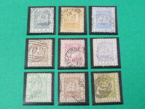 22L A N28 BR. gear na stamp 1876 year SC#72-80 total 9 kind used * explanation field obligatory reading 