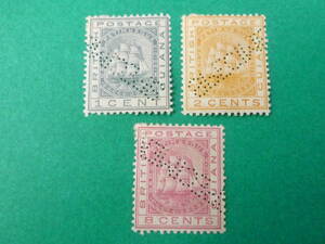 22L A N38 BR. gear na stamp 1882 year SC#107-8*111 SPECIMEN.... total 3 kind OH * explanation field obligatory reading 
