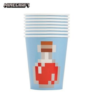  my n craft paper glass 8 piece entering 16038 Micra party goods party goods glass cup paper paper cup Minecraft game 