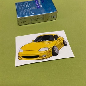 ★NB 黄色★　Miata ミアータギャング ステッカー ■■ロードスター ユーノス MX-5 MIATAGANG