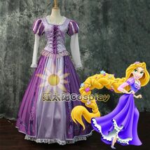 xd074ディズニー 塔の上のラプンツェル Rapunzel ラプンツェル プリンセス ワンピース ドレス コスプレ衣装_画像1