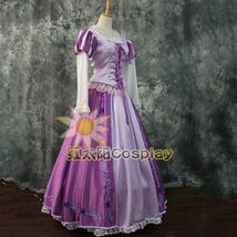 xd074ディズニー 塔の上のラプンツェル Rapunzel ラプンツェル プリンセス ワンピース ドレス コスプレ衣装_画像2