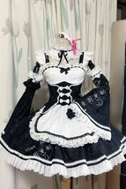 xd020豪華版Re：ゼロから始める異世界生活 レム ラム メイド服 コスプレ衣装_画像4