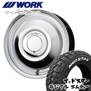 4本セット WORK LEADSLED ワーク レッドスレッド 15x4.5J 4/100 +45 カットクリア MUDSTAR radial M/T MT 165/60R15 ハスラー