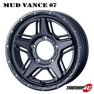 1本価格 MUD VANCE07 マッドヴァンス 16x5.5J 5/139.7 +22 グレイ MUDSTAR radial M/T MT 215/70R16 ホワイトレター ジムニー JB64 JB23