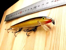 ラパラ「Rapala F-13　黒/金」アイの防水、耐久塗装済み_画像2