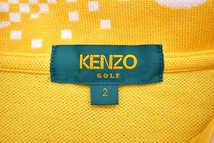 Y-4629★送料無料★KENZO GOLF ケンゾー ゴルフ★メンズ 男性 日本製 胸ロゴ刺繍 イエロー黄色 鹿の子 半袖 ポロシャツ 2_画像3