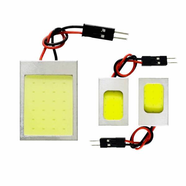ホンダ インスパイア CP3 T10 LED 室内灯 アルミフレーム付き 全面発光 COBパネル 超爆光 ルームランプ 3個セット ホワイト 車検対応