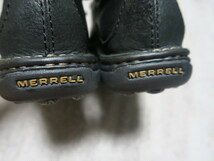 美品 MERRELL メレル メンズ US7.5 25.5cm程度 本革 レザー 黒色 カジュアル シューズ ビブラムソール アウトドア 革靴 _画像6