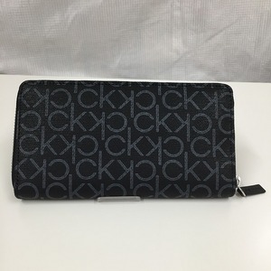 Calvin Klein ラウンドファスナー長財布 79468 PVC ブラック [jgg]