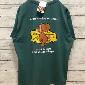 【値下げ不可】 新品 トムとジェリー トムジェリ Mサイズ カットソー Tシャツ チーズ アニメ 映画 緑