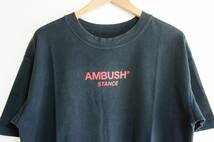 正規 AMBUSH アンブッシュ STANCE TEE スタンス プリント ロゴ Tシャツ 半袖 カットソー 1 AMBT-592 黒 本物 808M_画像2