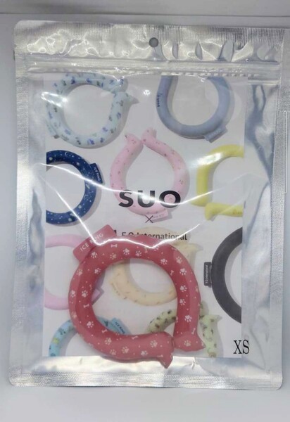 アイスリング ペット用 XS レッド suo 熱中症対策 犬 猫 首回り:18cm