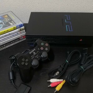 SONY PlayStation2 ブラック SCPH-30000 本体 セット【動作確認済】