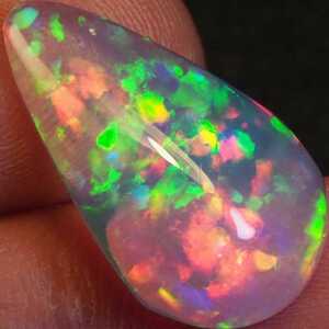 ◆超絶稀少 4.388ct◆天然 半クリスタル ハニカム パズル オパール ルース 超絶美 ジュエリー アクセサリー 宝石 エチオピア 動画有
