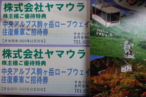 駒ヶ岳ロープウェイ・路線バス往復乗車券 3枚