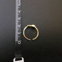 オープンリング 指輪 ゴールド バラ ローズ レディース 韓国 調整可能 フリーサイズ 可愛い シンプル ピンキー フォーク #C1328-2_画像5