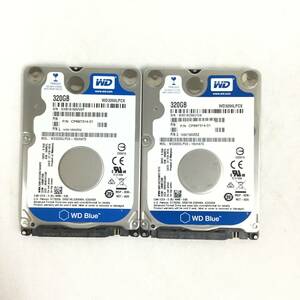 S4080497 WD 320GB SATA HDD 2.5インチ 2点【中古動作品】