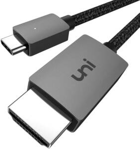 3m uni USB Type C to HDMI 変換ケーブル 4K高解像度映像出力 在宅勤務 [3m / USB Type 