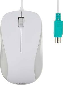 ホワイト エレコム マウス 有線 Mサイズ 3ボタン PS2 光学式 ホワイト ROHS指令準拠 M-K6P2RWH/RS