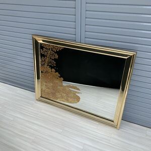 希少　USA製　姿見 ゴールドフレーム 壁掛け鏡 ミラー　鏡　アンティーク　ヴィンテージ 金　掘金