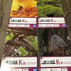送料無料　一番くじ 昆虫 世界の昆虫博物館　K賞　クリアファイル・ステッカーセット　4種