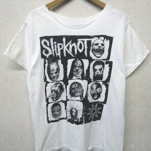 V1217：Slipknot スリップノット 2016 ワールドツアー 半袖Tシャツ/白/半袖カットソー 音楽フェス バンT バンドTシャツ:35の画像1