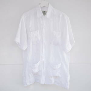 MOJITO Linen open collar half sleeve cuba shirt S size linen. collar cue ba shirt 