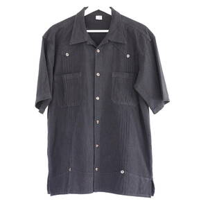 ALGODON 100% open collar cuba shirt Mサイズ コットン100% 開襟 キューバシャツ